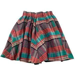 Vintage Street Life Incorporated Skirt Women One Size Multi Wool Plaid USA Made